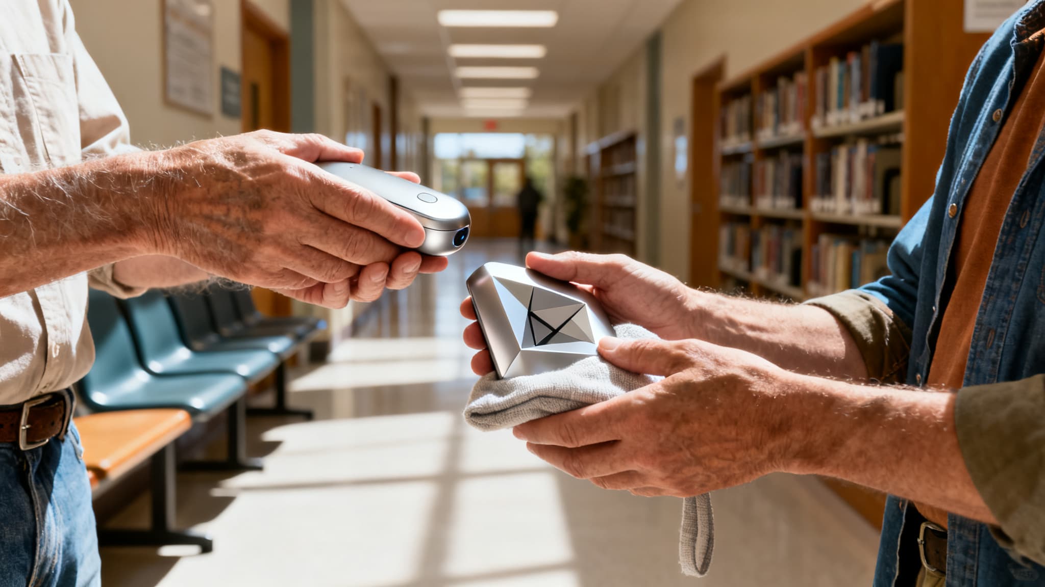 A diverse group of educators and children connecting with human-centred AI in Canadian ECE.
